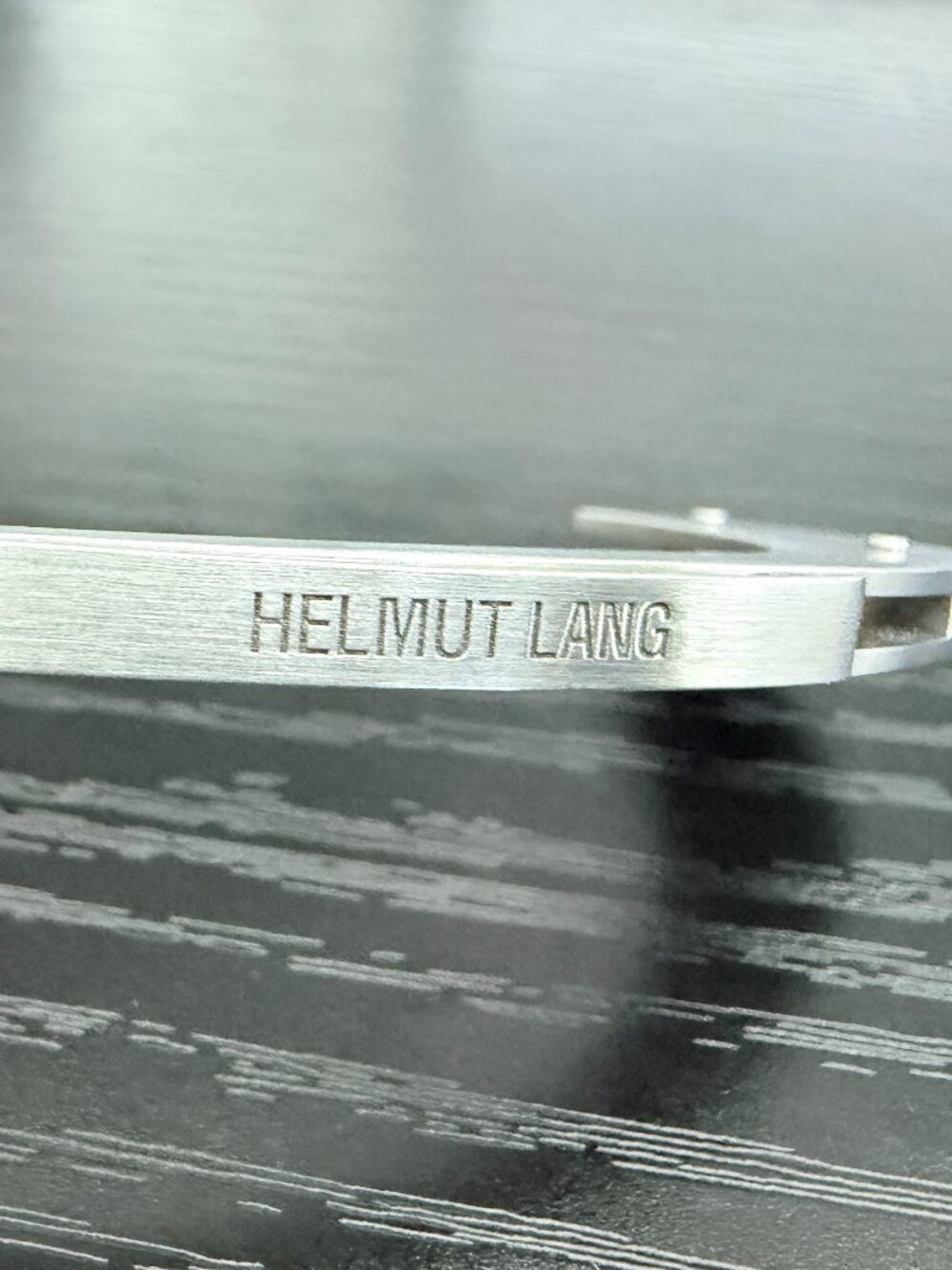 HELMUT LANG Vintage Stainless Steel handcuff bracelet